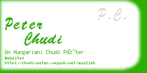 peter chudi business card